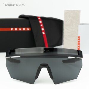 NEW Prada Linea Rossa PS01YS 1BO06F Black Grey Single Lens Unisex Sunglasses